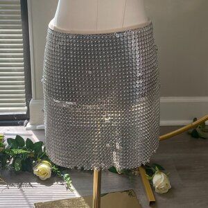 Alice + Olivia | RILEY LOW RISE CHAINMAIL MICRO SKIRT